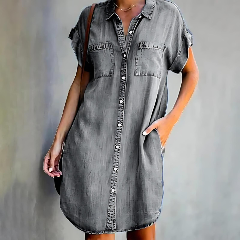 Vestito Chemisier in Denim | 100% Cotone | Casual e Versatile