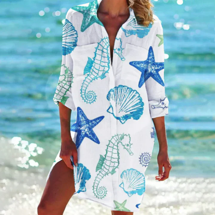 Beach Caftan | Stampa tropicale | Leggero e colorato