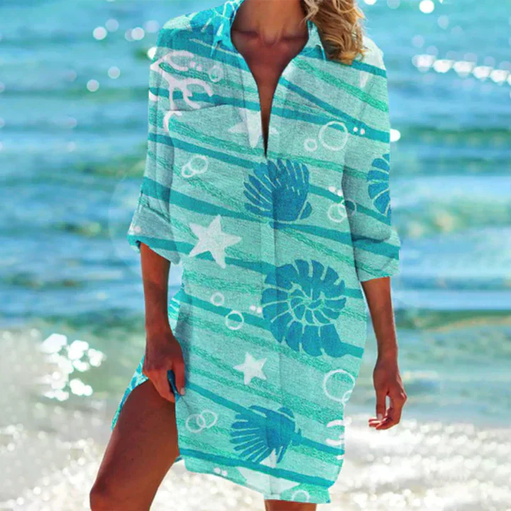 Beach Caftan | Stampa tropicale | Leggero e colorato