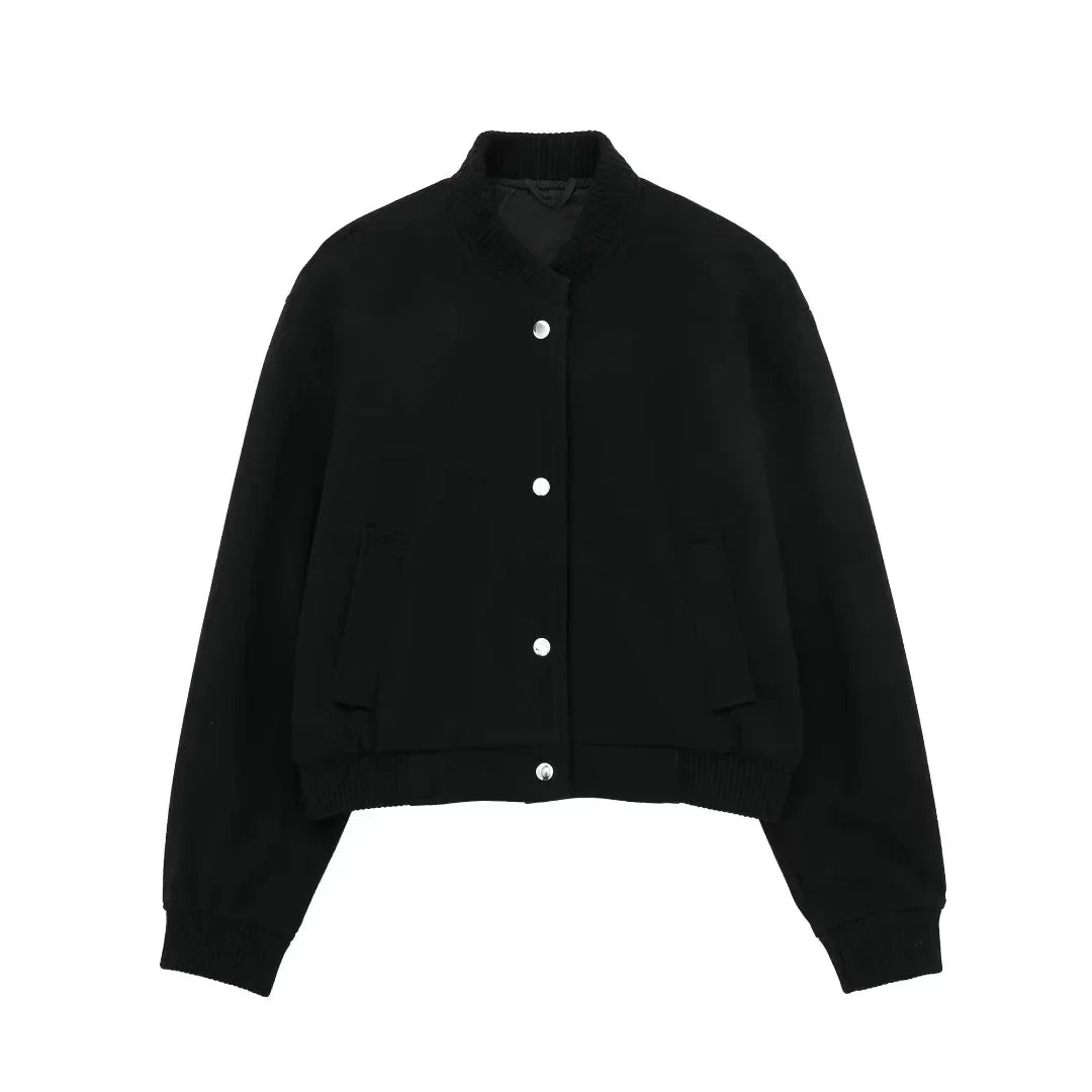Giacca Bomber in Lana | Calda e Chic | Stile Casual Elegante