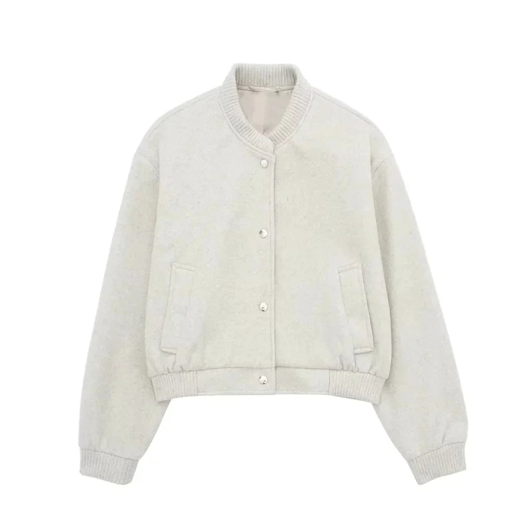 Giacca Bomber in Lana | Calda e Chic | Stile Casual Elegante
