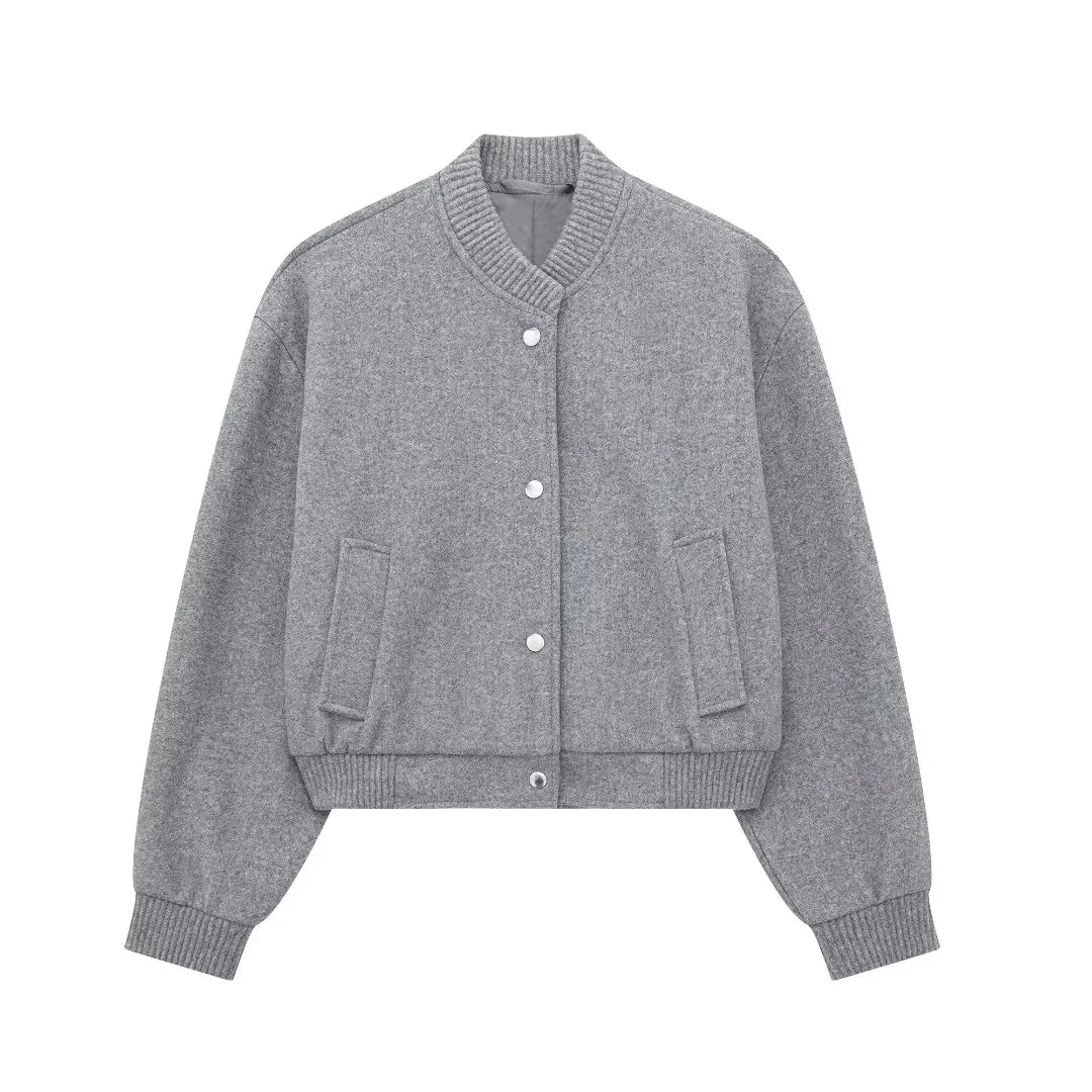 Giacca Bomber in Lana | Calda e Chic | Stile Casual Elegante