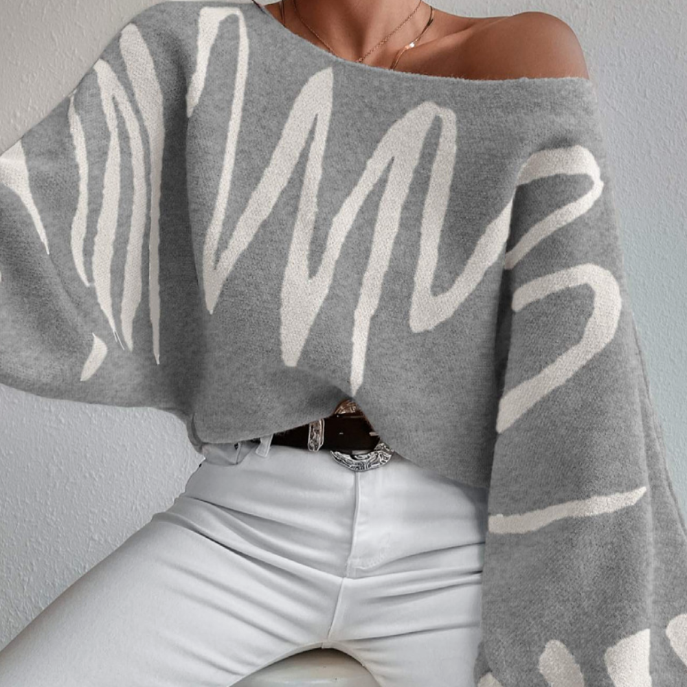 Maglione Oversize | Motivo Astratto | Comodo & Chic