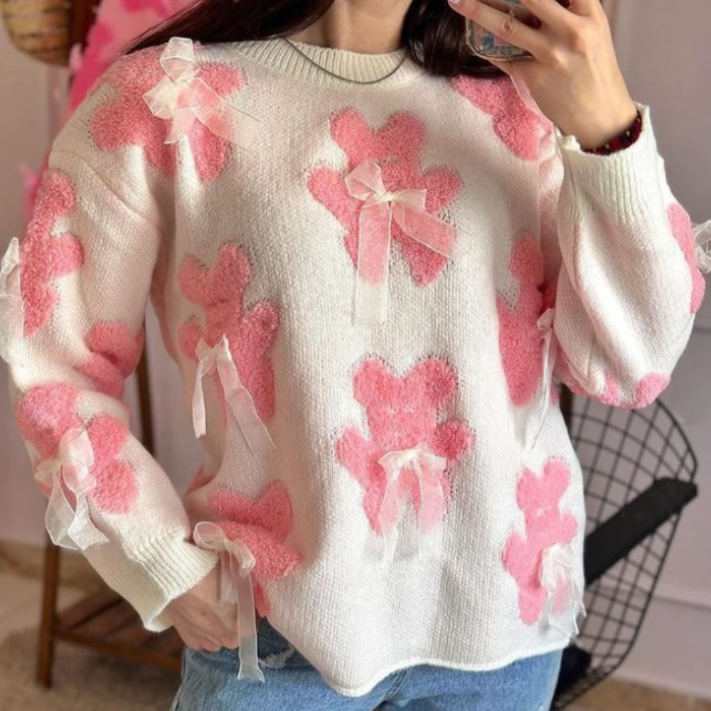 Maglione Oversize con Farfalle | Morbido | Romantico e Trendy
