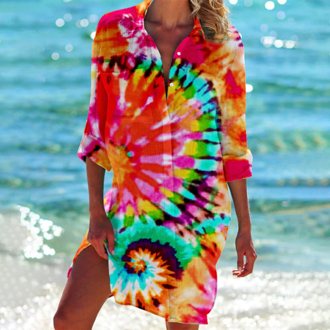 Camicia Copricostume Mare | Poliestere | Stampe Tropicali Estive
