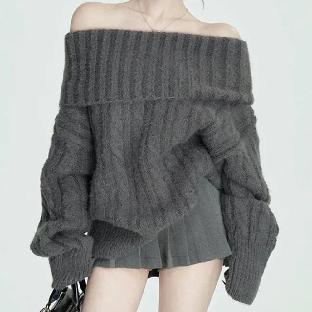Maglione Oversize | Spalle Scoperte | Caldo e Femminile