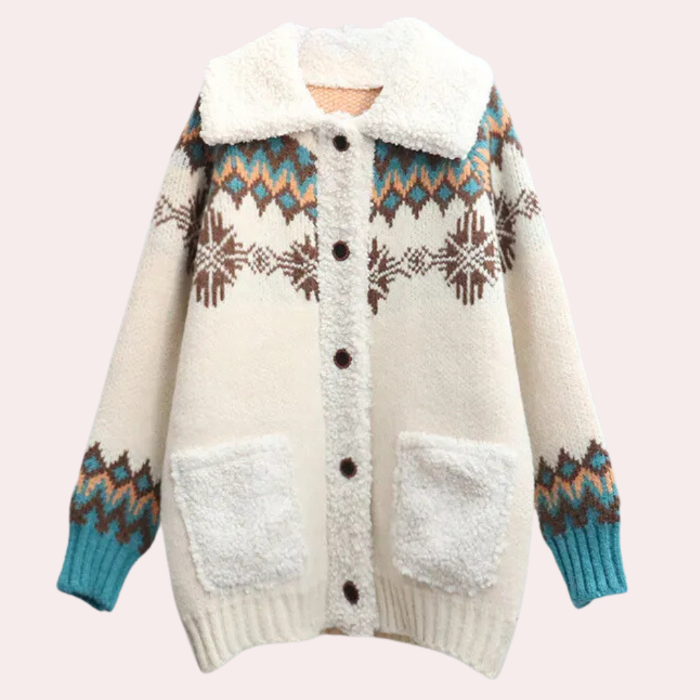 Cardigan Oversize | Motivo Etnico | Caldo & Boho-Chic