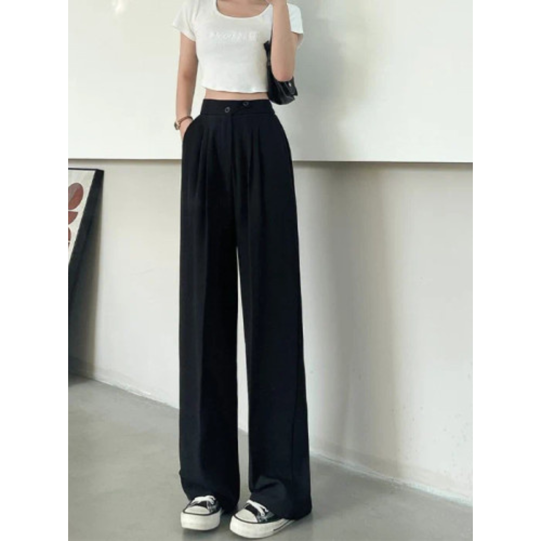Pantaloni a Gamba Larga | Comodi e Versatili | Look Casual Chic