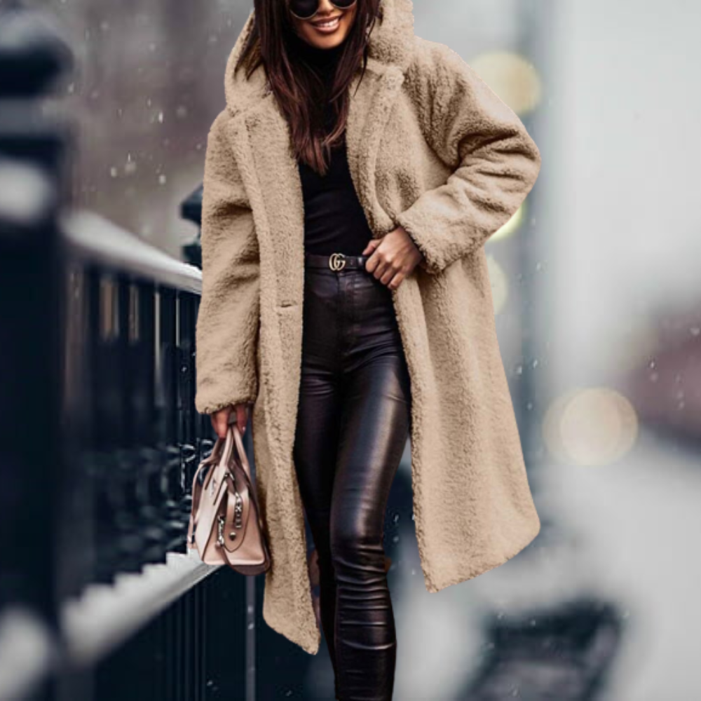 Cappotto Lungo in Pelliccia Sintetica | Morbido & Caldo | Stile Elegante