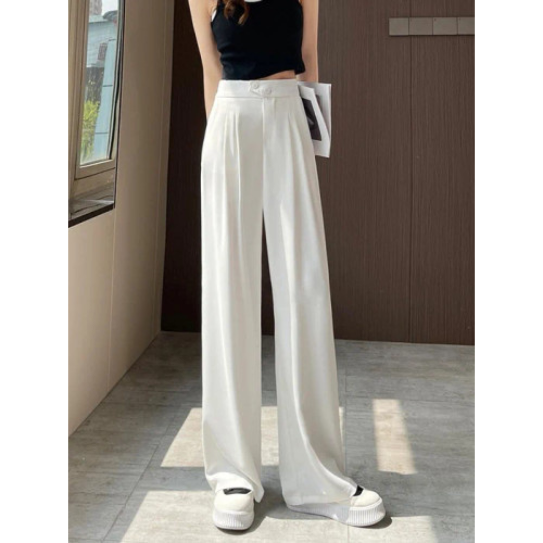 Pantaloni a Gamba Larga | Comodi e Versatili | Look Casual Chic