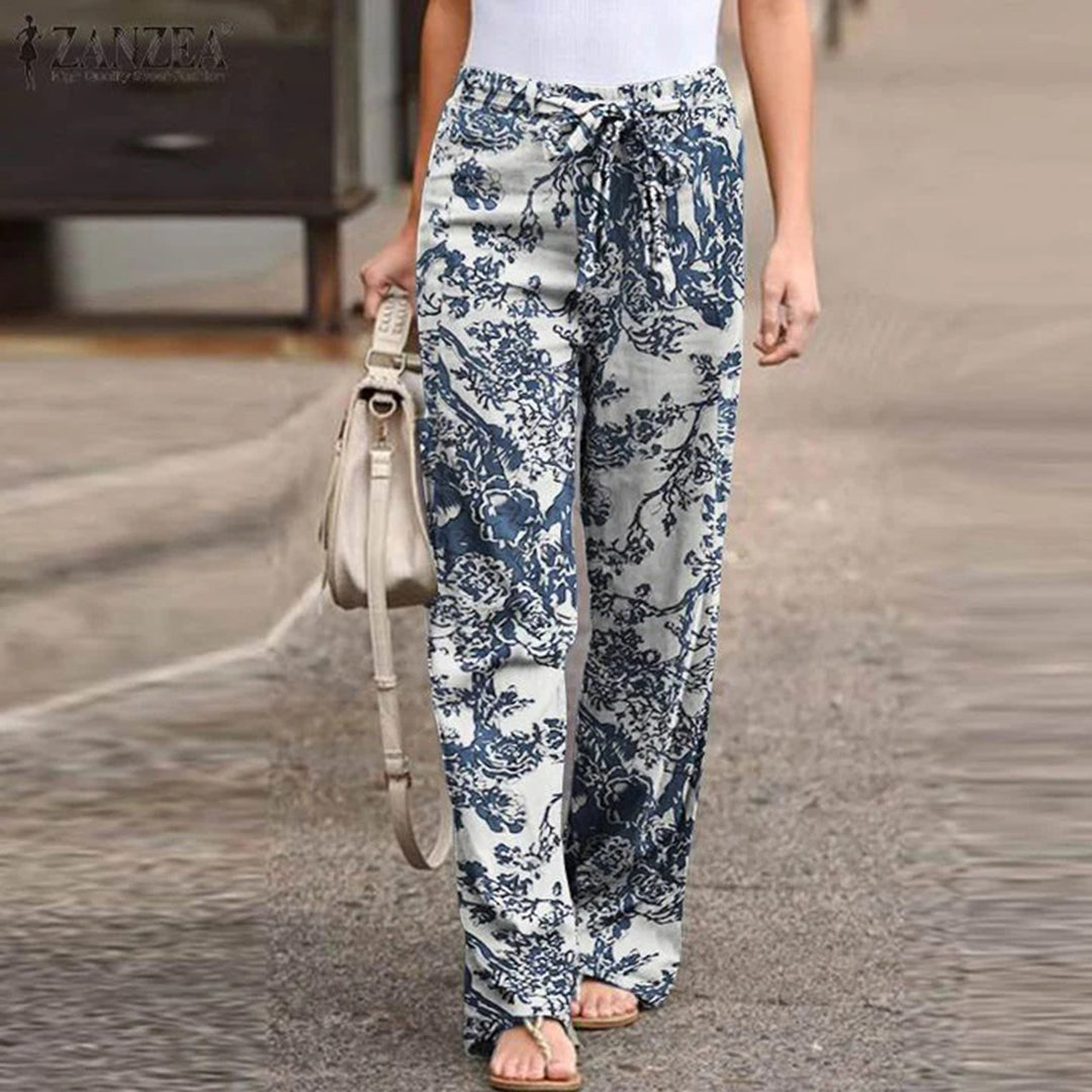 Pantaloni Floreali | Gamba Ampia & Vita Elasticizzata | Freschi e Femminili