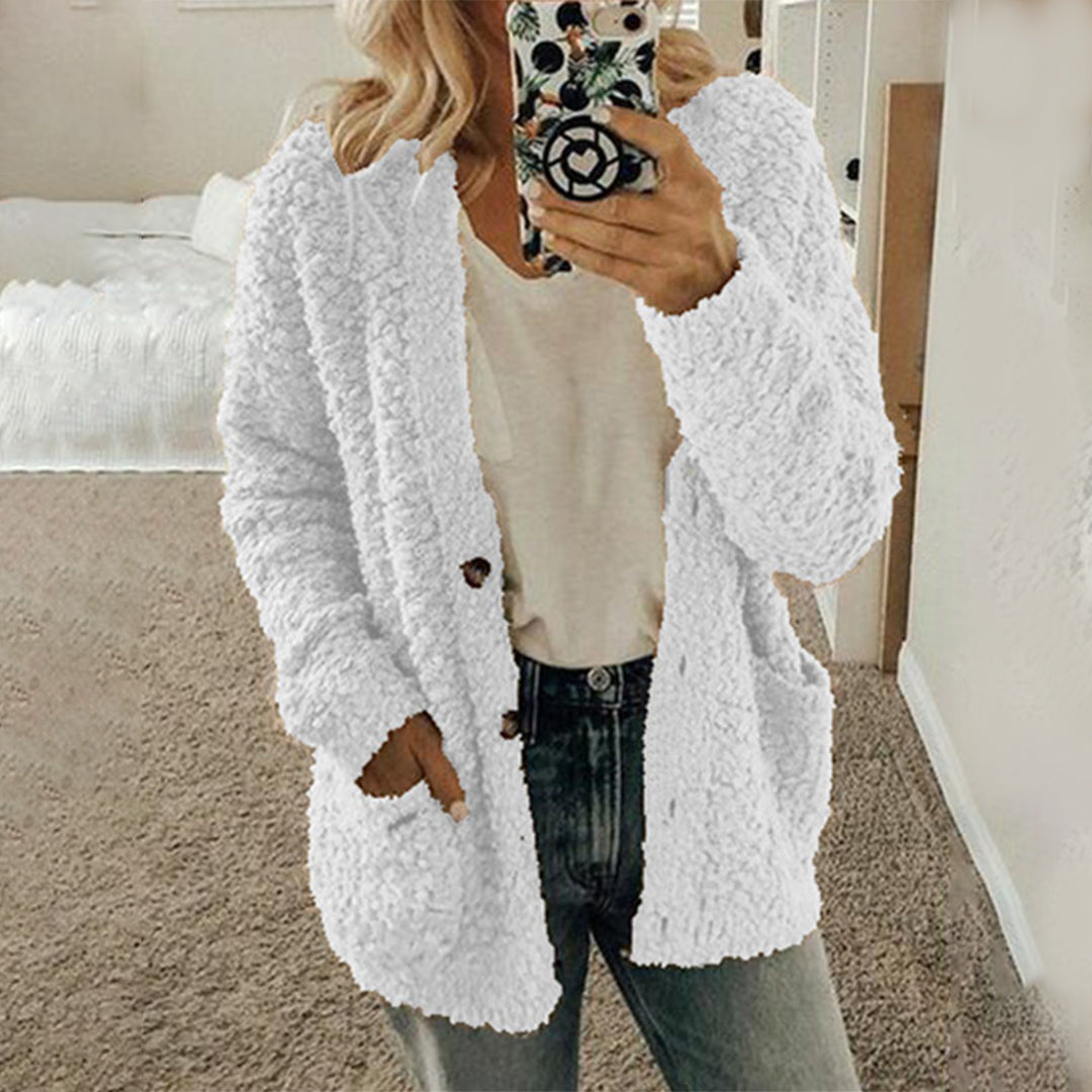 Cardigan Morbido Peluche | Misto Poliestere | Caldo e Confortevole