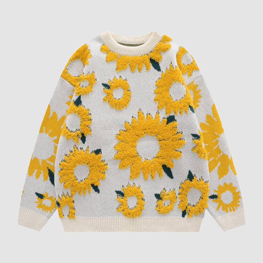 Maglione Donna | Stampa Girasoli | Morbido e Allegro