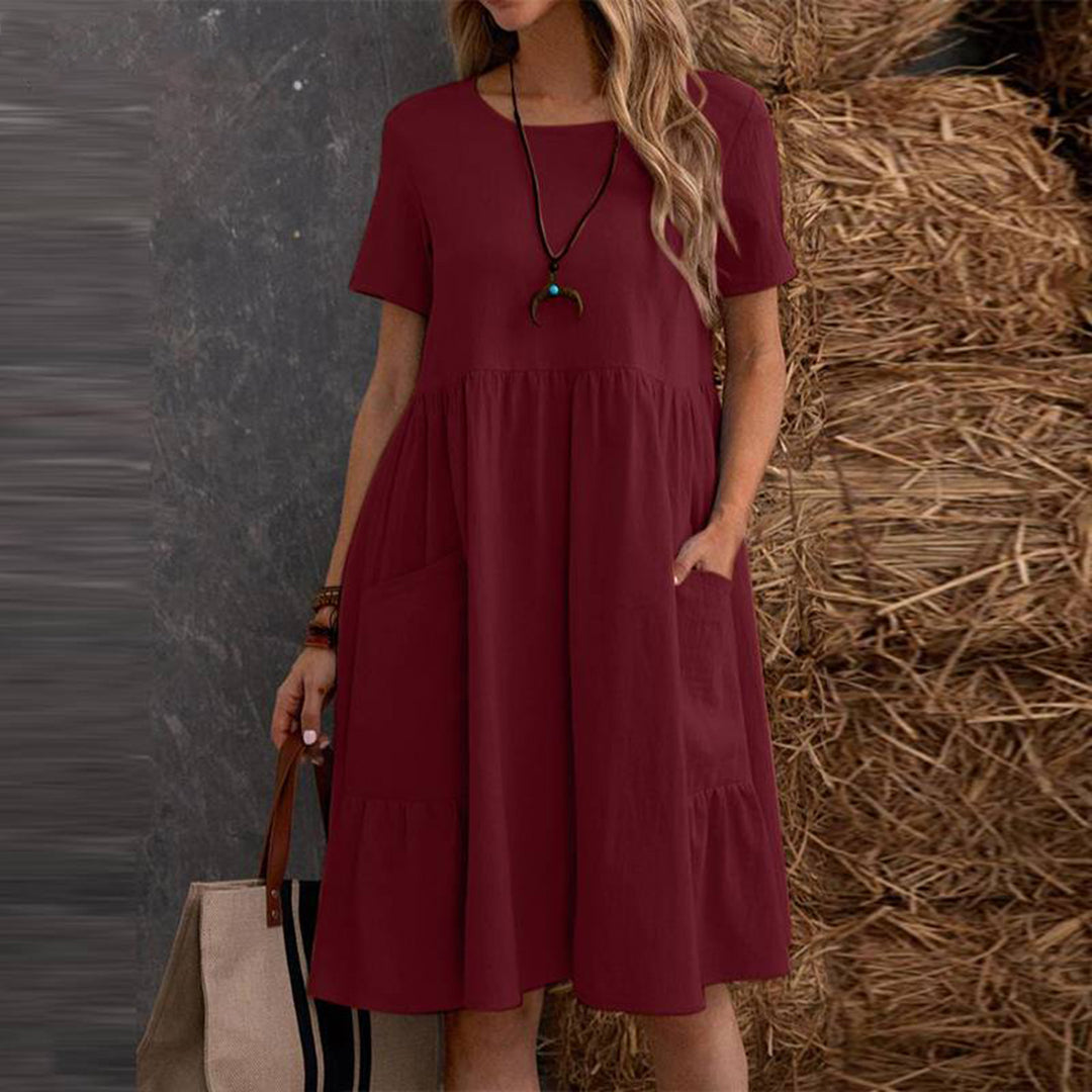 Abito Midi in Cotone con Tasche | Casual | Comodo & Versatile