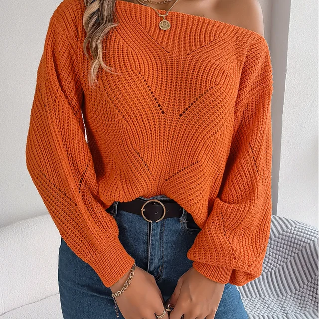 Maglione Spalla Scoperta | Maglia Morbida | Chic e Confortevole