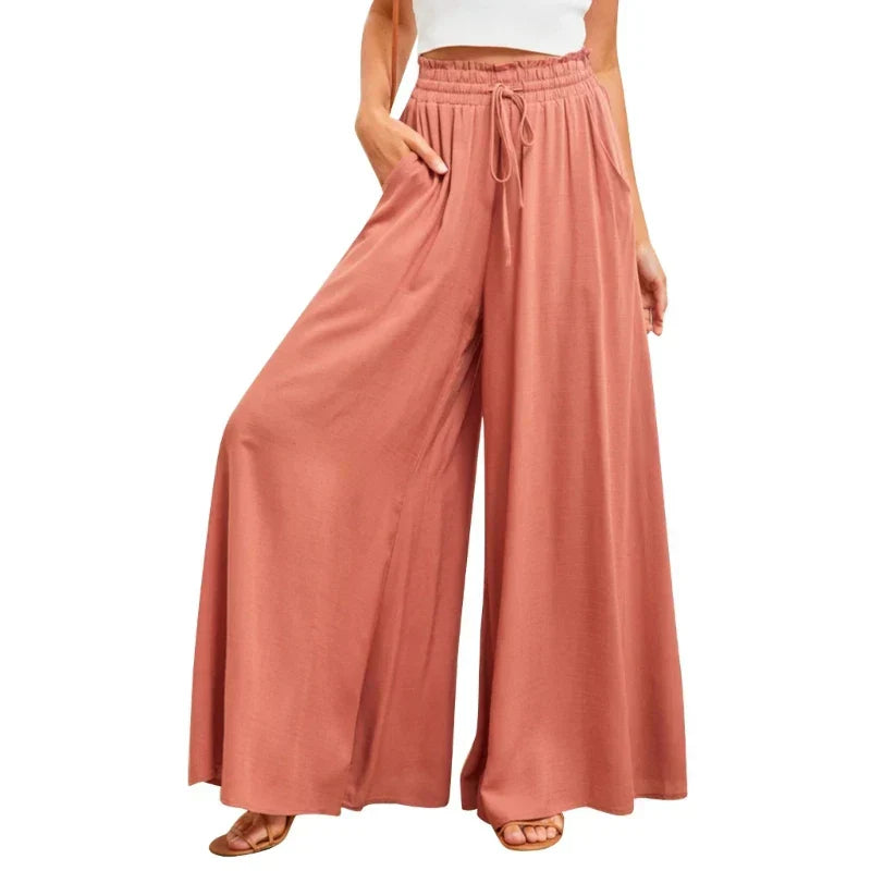 Pantaloni Palazzo Donna | Vita Alta | Leggeri e Estivi