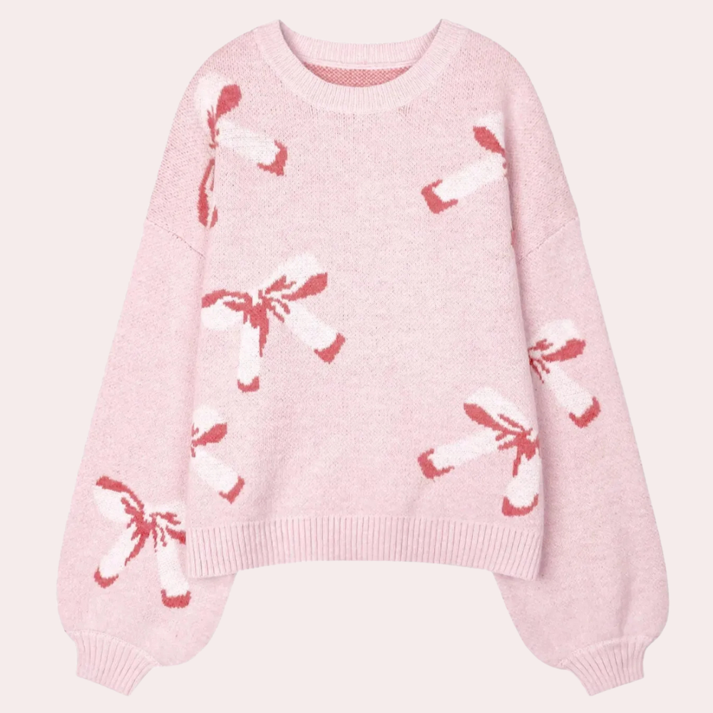 Maglione con Fiocchi | Lavorato a Maglia | Romantico e Morbido