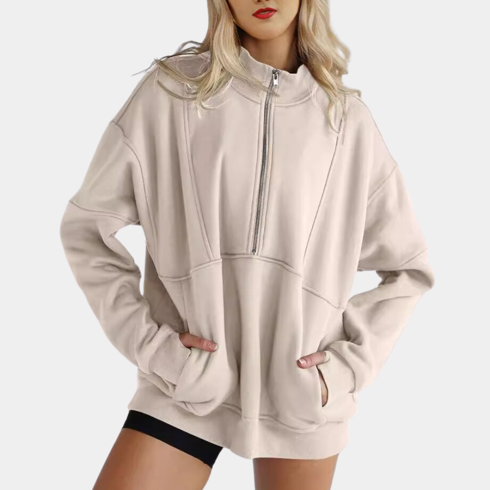 Felpa Oversize | Con Zip & Cappuccio | Comoda & Casual
