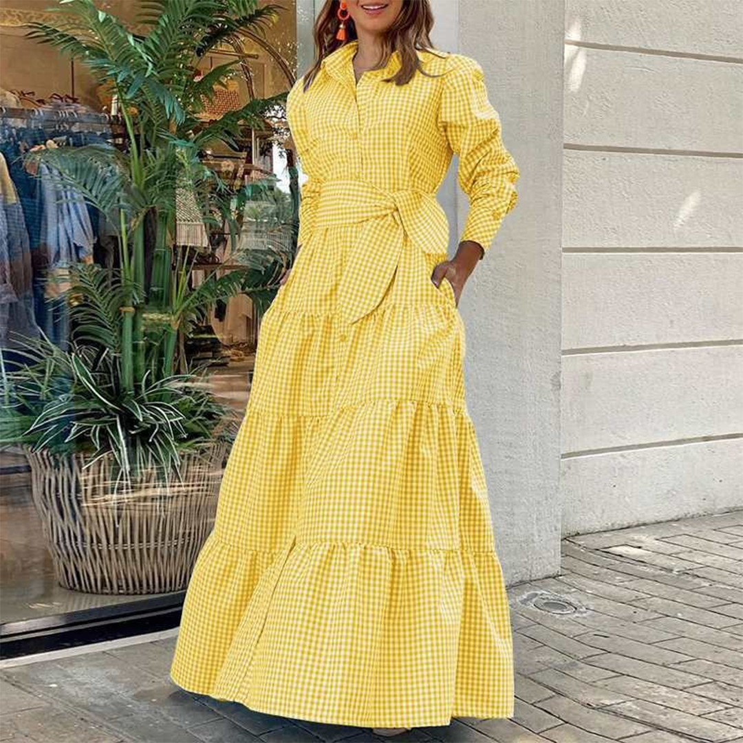 Maxi Dress Camicia | Gonna a Balze | Elegante e Raffinato