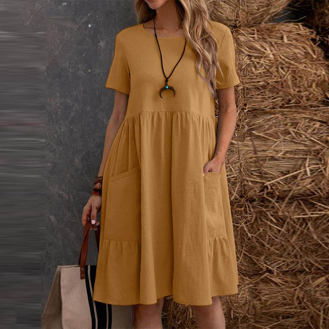 Abito Midi in Cotone con Tasche | Casual | Comodo & Versatile