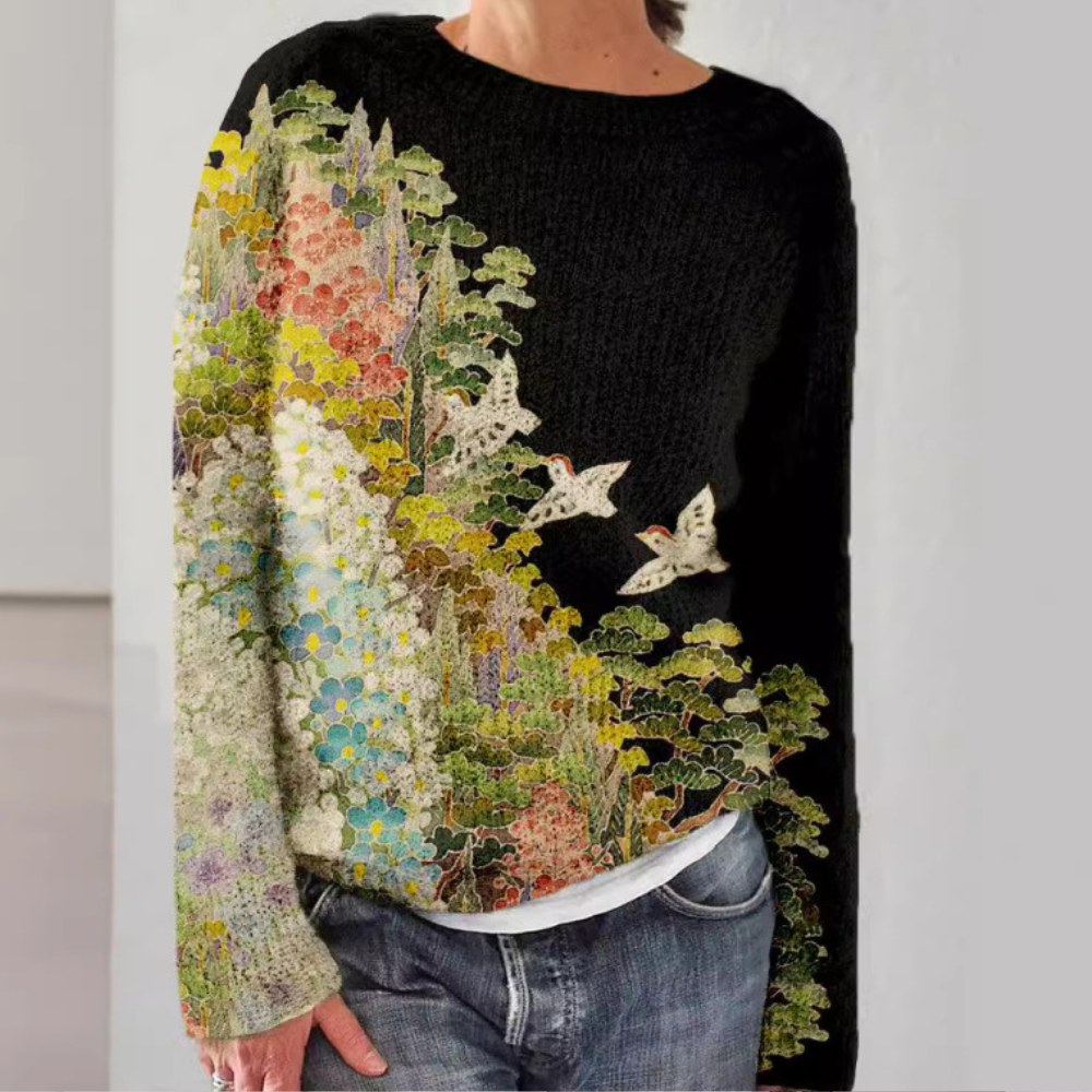Maglione Floreale | Stampa Artistica | Elegante & Unico