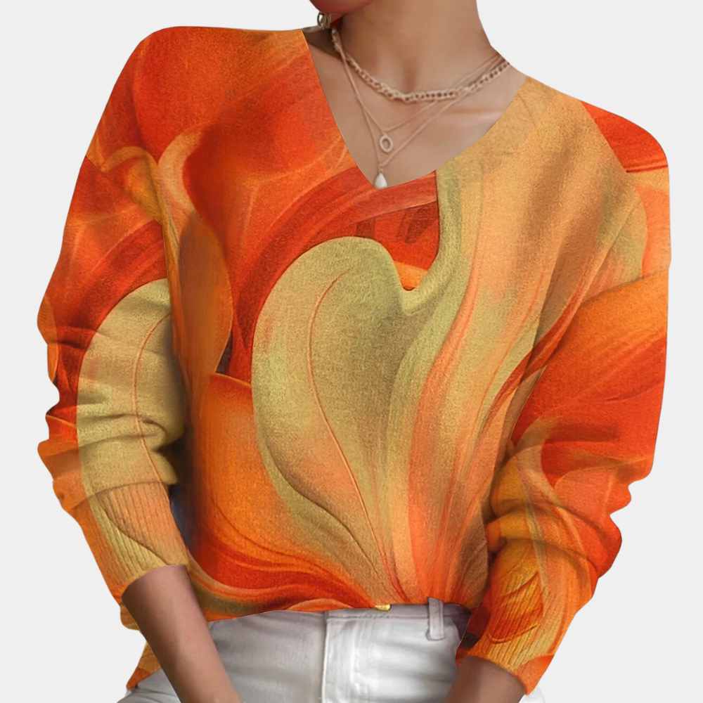 Maglione Donna | Stampa Astratta | Morbido e Colorato