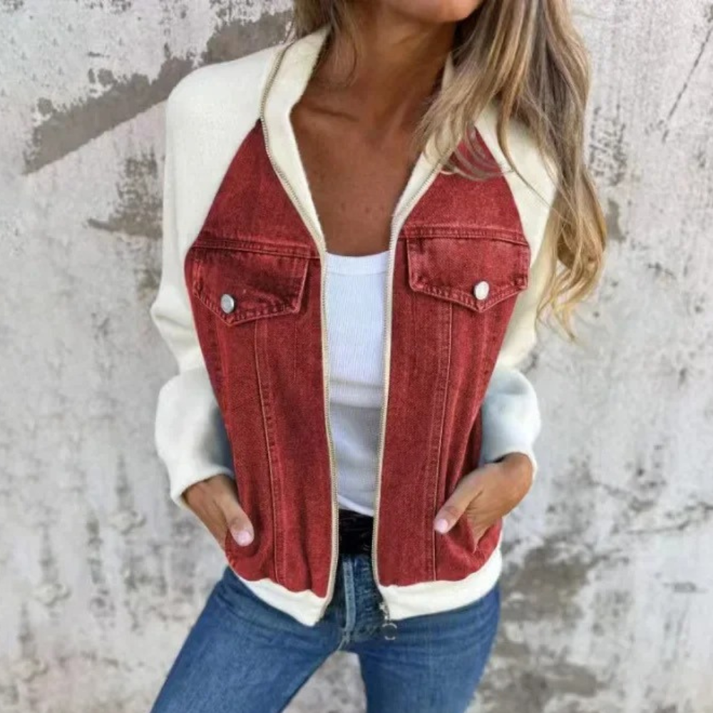 Giacca Donna Casual | Denim & Maglia | Stile Trendy e Versatile