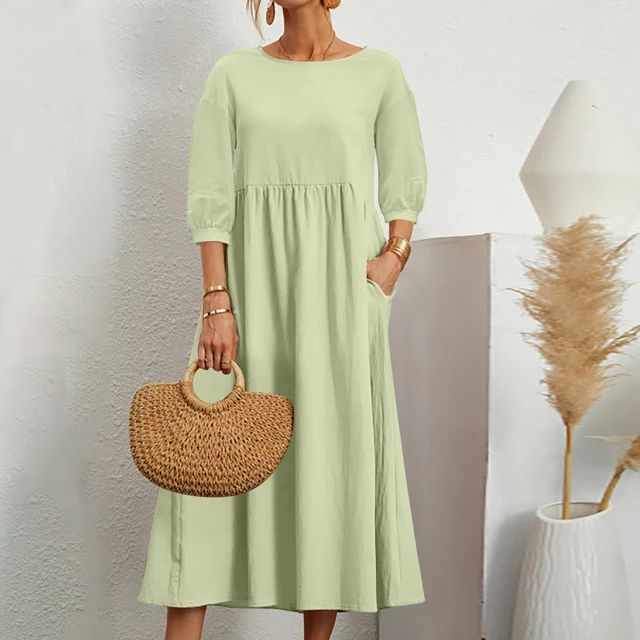 Abito Midi Minimal in Cotone