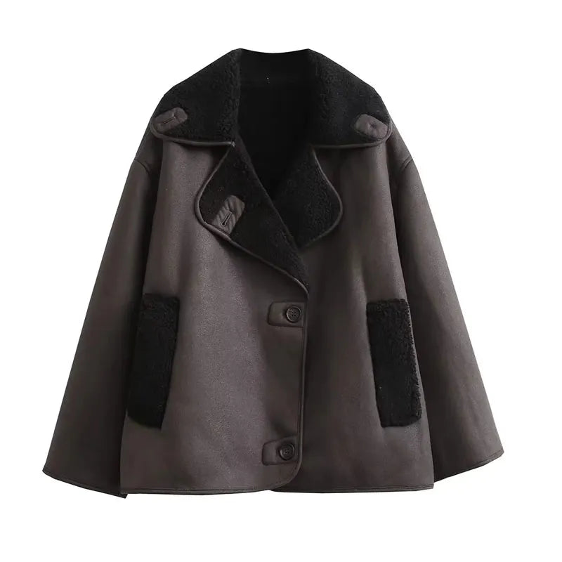 Cappotto in Ecopelle con Interno in Pelliccia | Stile Urban Chic | Eleganza e Calore