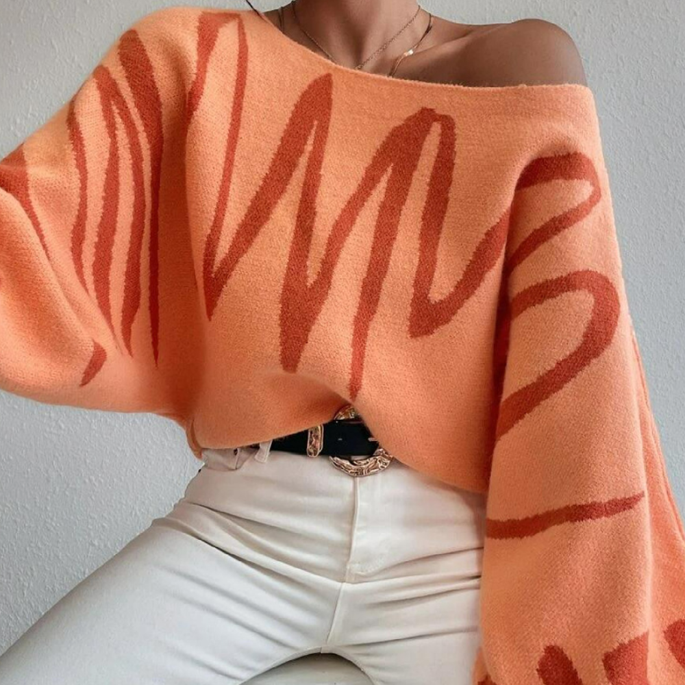 Maglione Oversize | Motivo Astratto | Comodo & Chic
