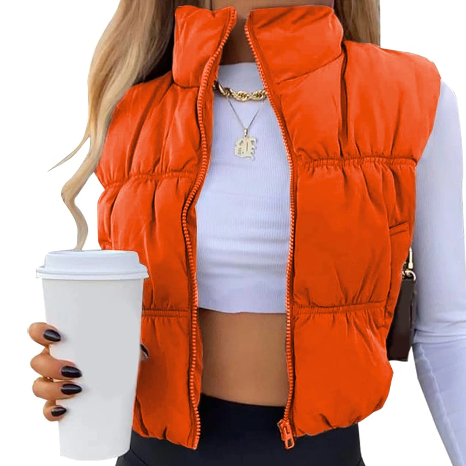 Gilet Imbottito Crop | Stile Urban e Comfort Sporty