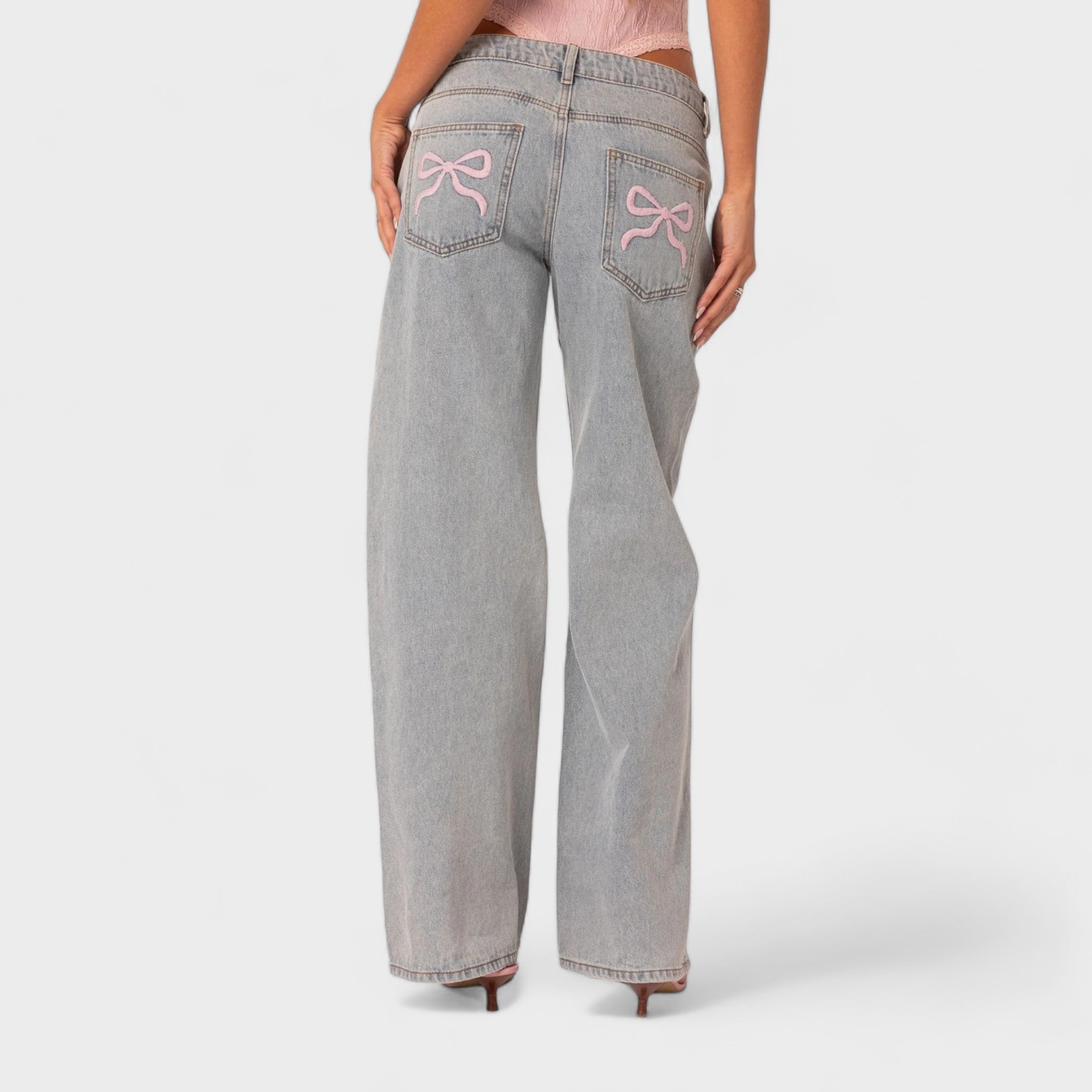 Jeans Fiocco Ricamato