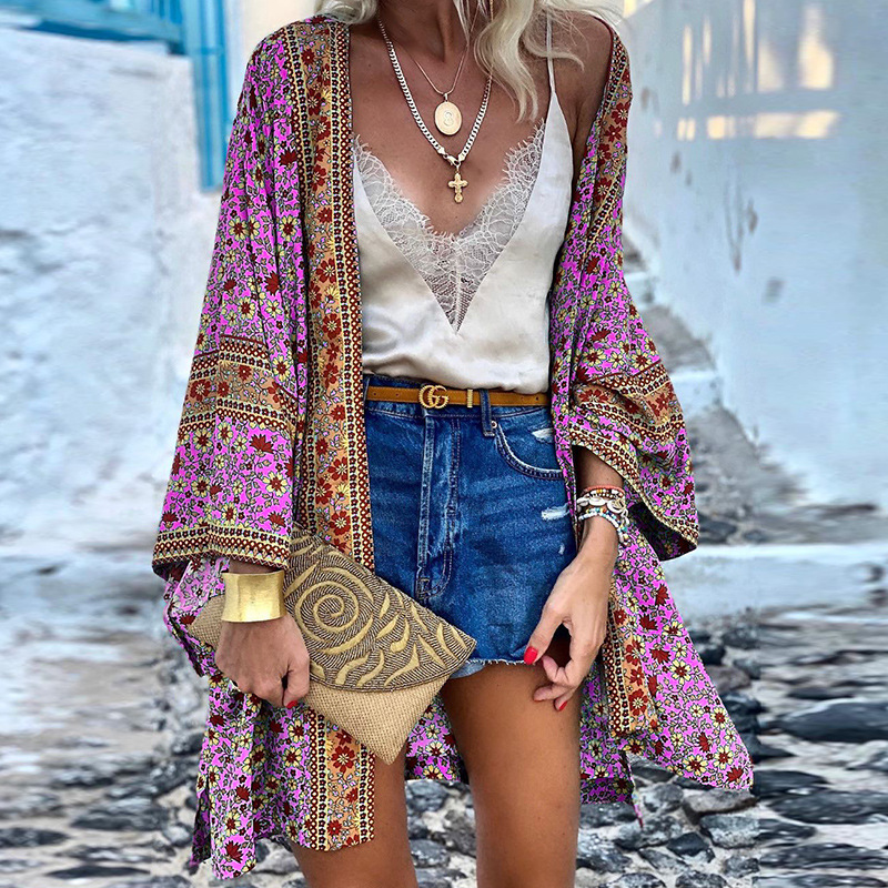 Kimono Estivo Boho | Floreale | Leggero e Colorato