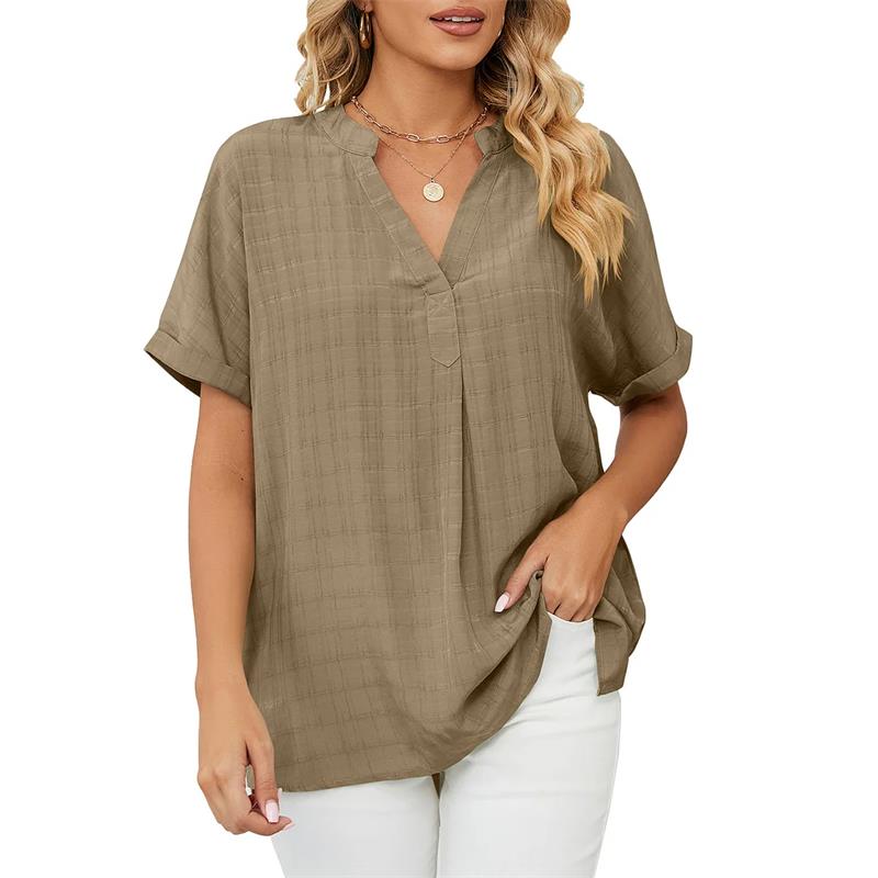 Blusa con Colletto Coreano