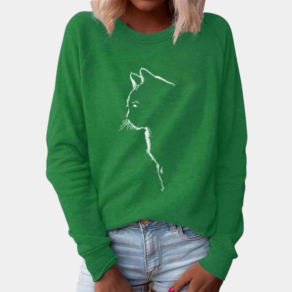 Felpa con Stampa Line Art | Minimal e Chic | Morbida e Confortevole