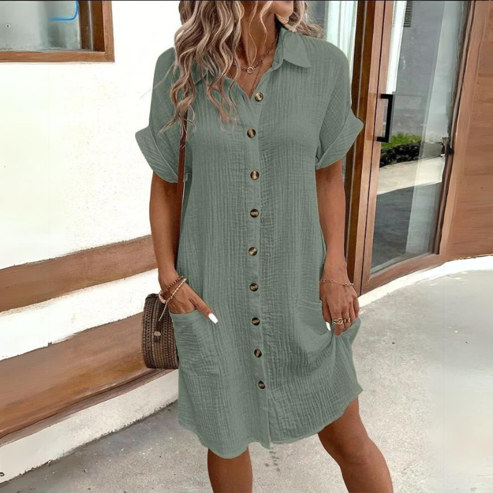 Cotton Shirt Dress | Cotone Naturale | Casual e Traspirante