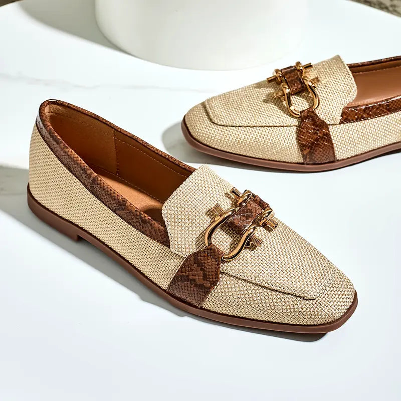 Mocassini Donna | Tessuto Intrecciato | Eleganti e Confortevoli