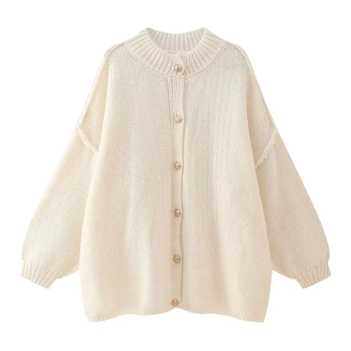 Cardigan Oversize con Bottoni | Stile Cozy & Chic | Perfetto per Look Comodi e Raffinati