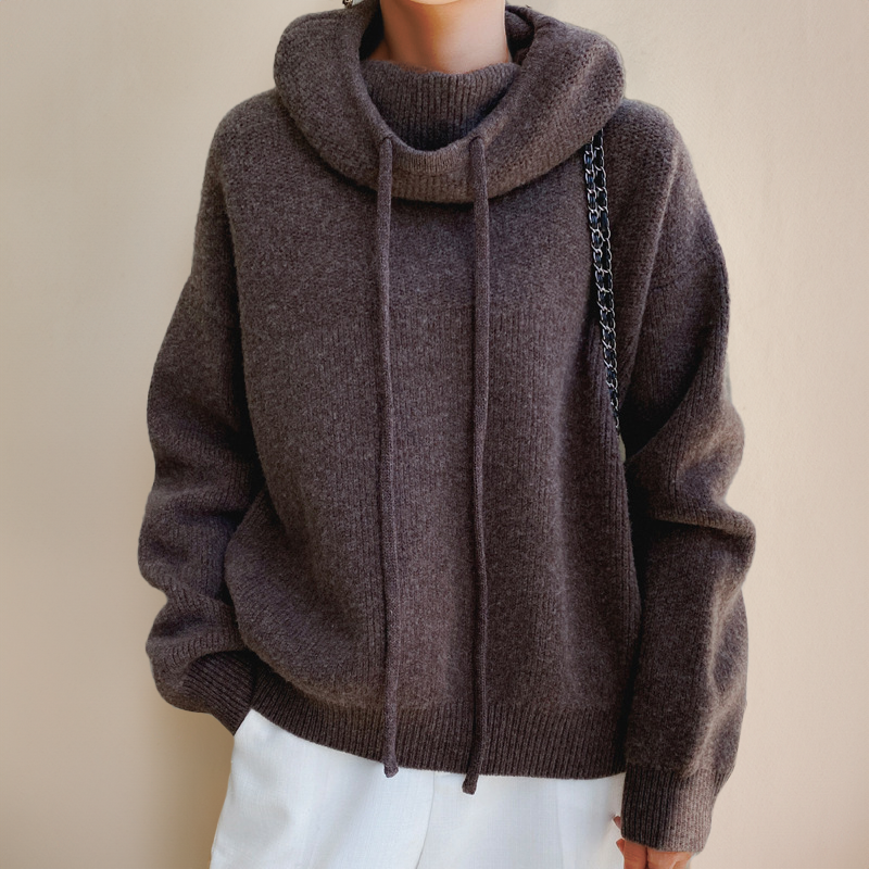 Maglione con cappuccio e coulisse