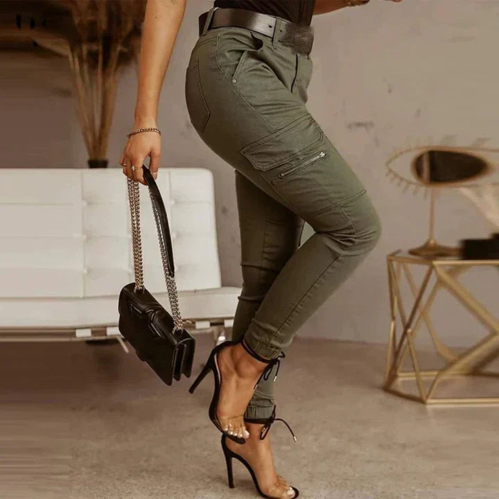 Pantaloni Cargo Slim Fit | Vita Alta | Stile Urban Chic