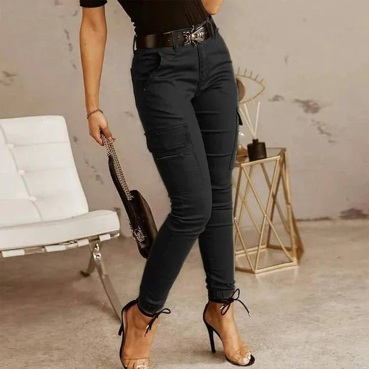 Pantaloni Cargo Slim Fit | Vita Alta | Stile Urban Chic