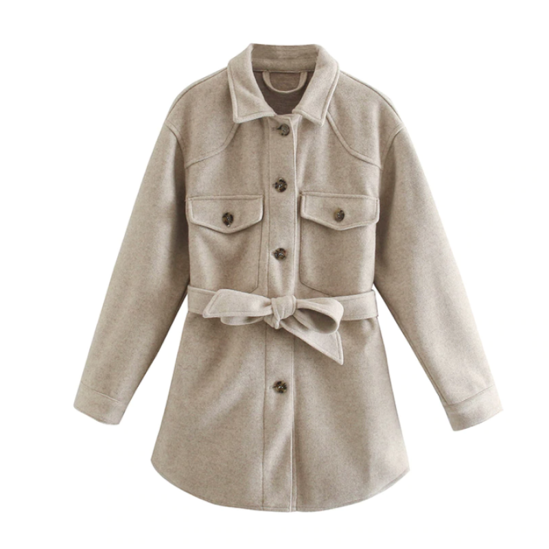 Cappotto Corto con Cintura | Stile Elegante & Femminile | Perfetto per Look Sofisticati