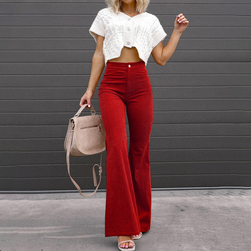 Pantaloni a Zampa | Vita Alta | Eleganti e Trendy