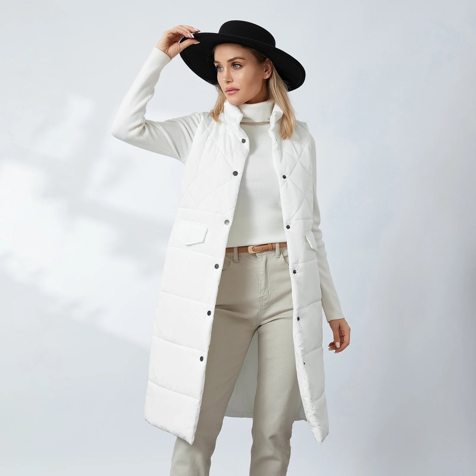 Gilet Lungo Imbottito | Stile Minimal e Comfort Chic