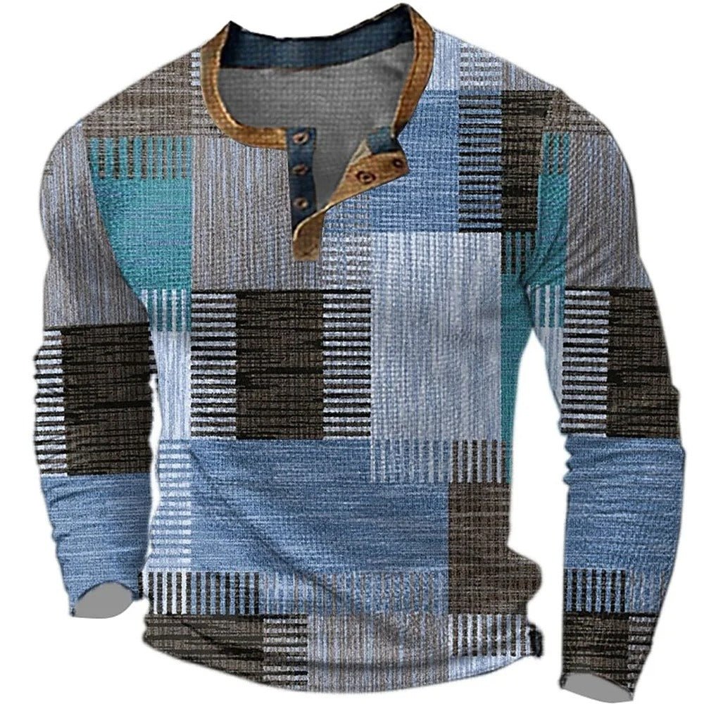 Maglia Uomo Geometrica Manica Lunga
