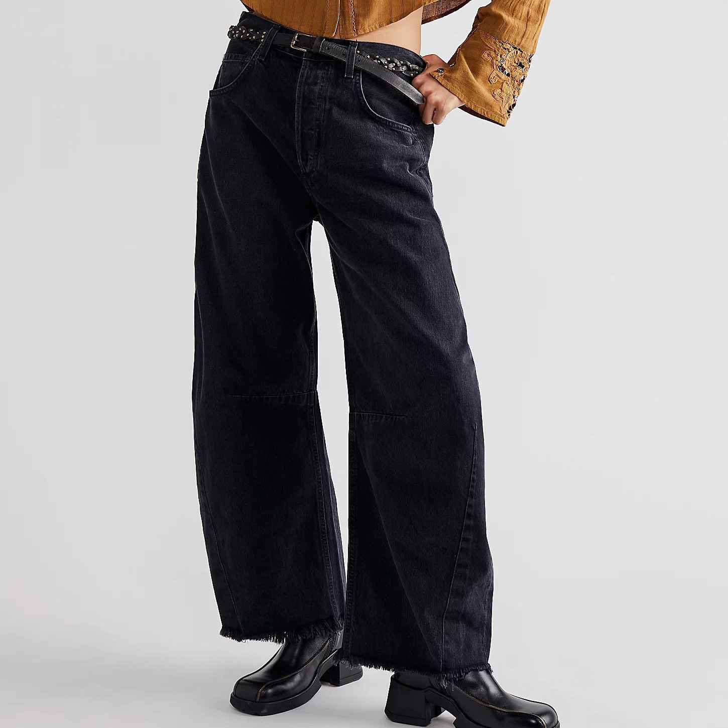 Jeans a Gamba Larga | Vita Alta | Stile Casual e Streetwear