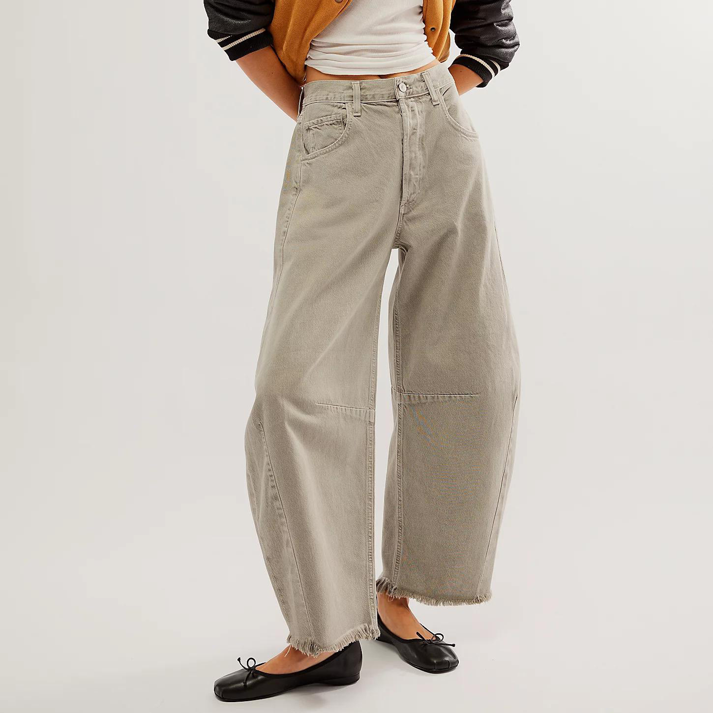 Jeans a Gamba Larga | Vita Alta | Stile Casual e Streetwear