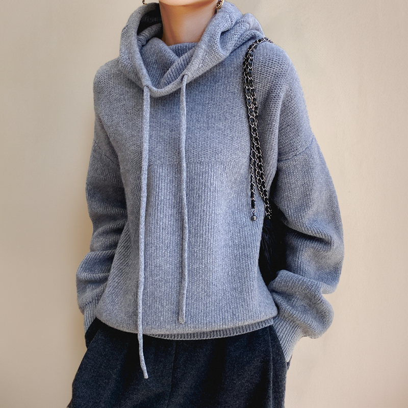 Maglione con cappuccio e coulisse