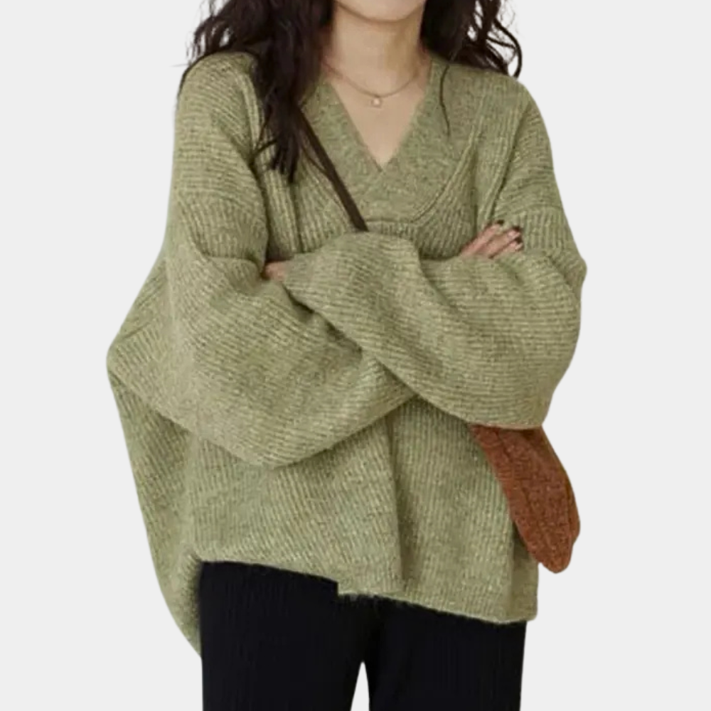 Maglione Oversize | Scollo a V | Caldo e Morbido