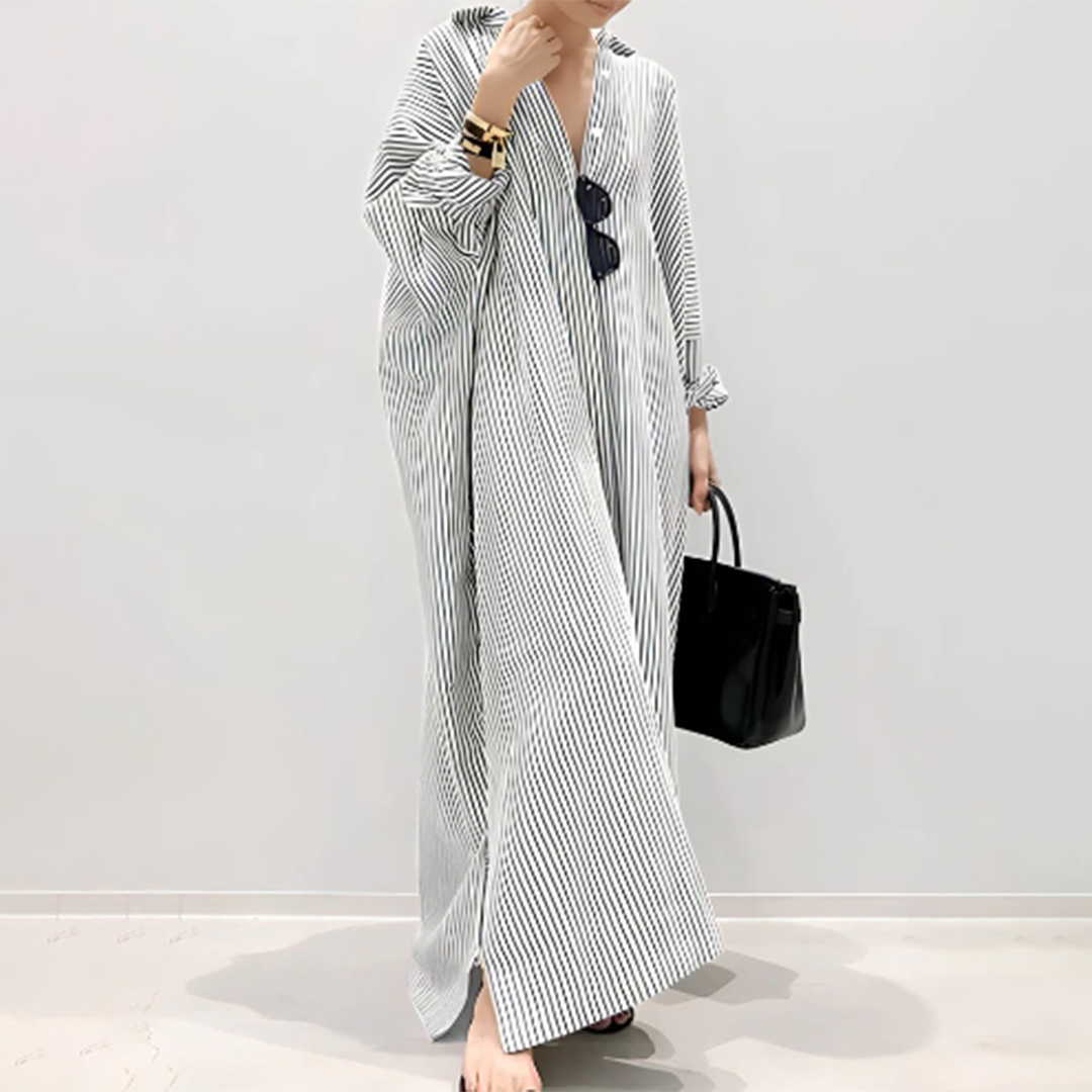 Maxi Dress Chemisier | Oversize | Minimalista & Chic